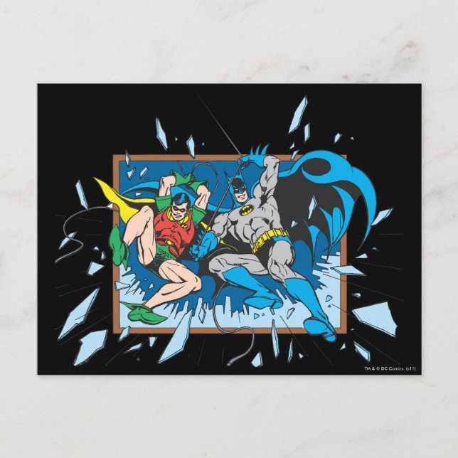 Cartão Postal Janela Batman & Robin Shatter (Frente)