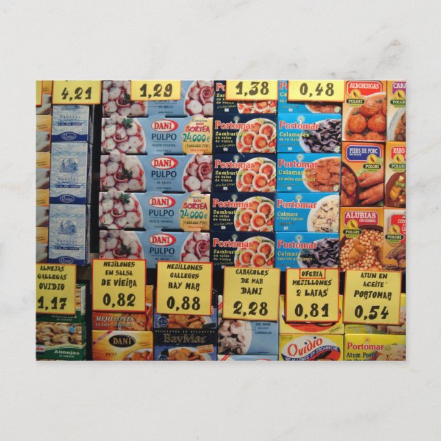 Cartão Postal Janela compra, Barcelona, Espanha (Frente)