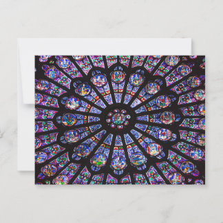 Cartão Postal Janela de vidro contida, Notre Dame, Paris