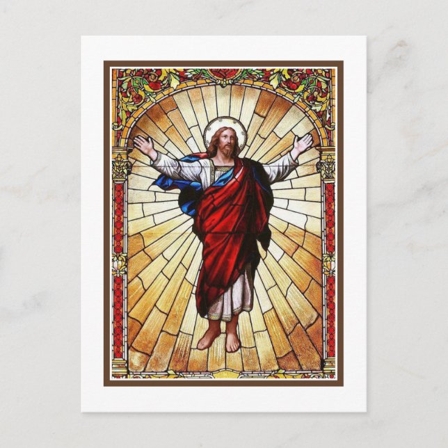 Cartão Postal Janela de Vidro cristo (Frente)
