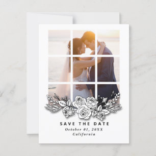 Cartão Postal Janela Elegante com Imagem de Casamento Salve a Da