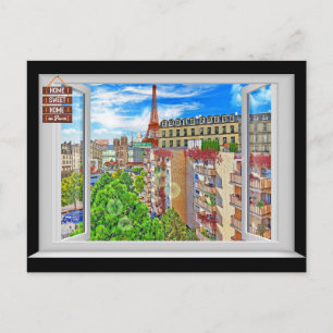 Cartão Postal janela Paris