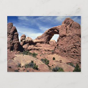 Cartão Postal Janela Sul, Parque Nacional Arches, forma rock de
