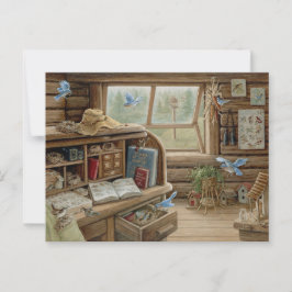 Cartão Postal Janet Kruskamp Painting Bird Bureau Postcross