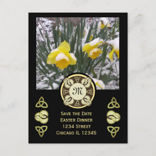 Cartão Postal Jantar de Páscoa Nó da Trindade W Foto & Monograma