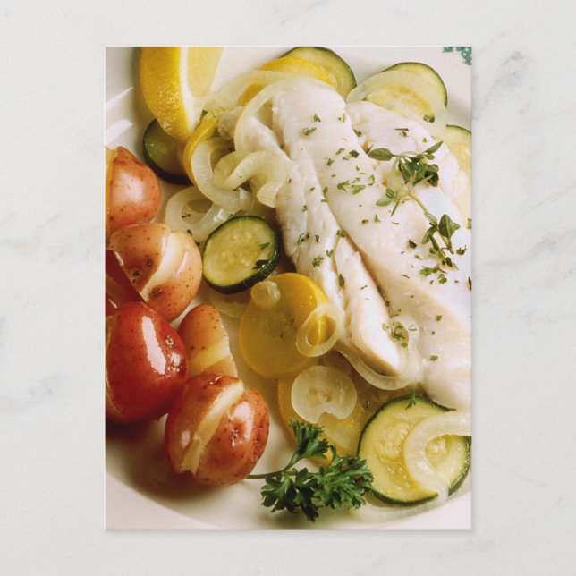 Cartão Postal Jantar de Peixe Assado (Frente)