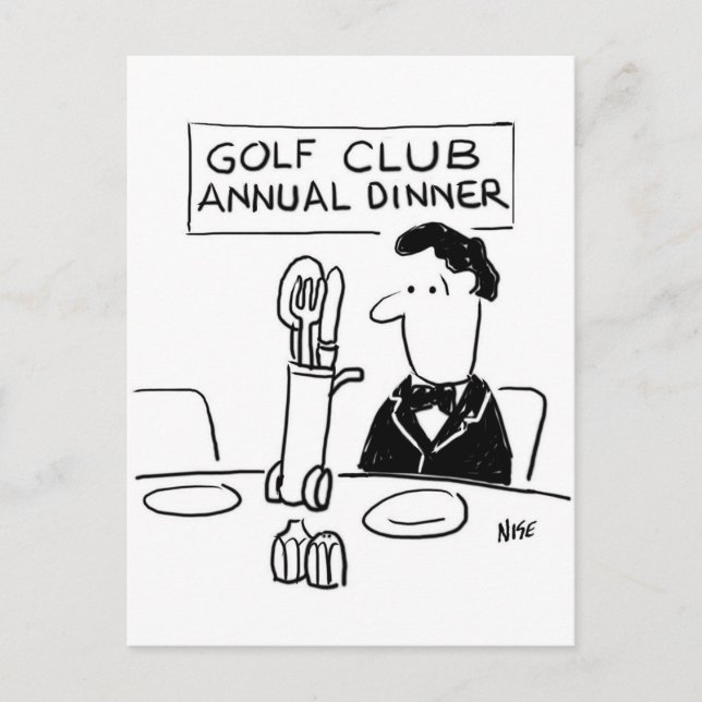 Cartão Postal Jantar do clube de golfe (Frente)
