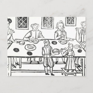 Cartão Postal Jantar em casa, das baladas Roxburghe