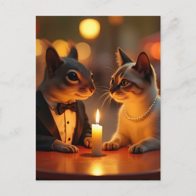 Cartão Postal Jantar Romântico (Frente)