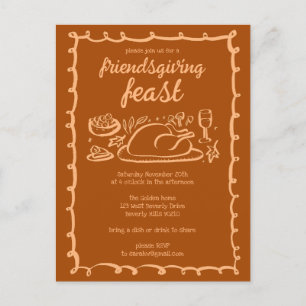 Cartão Postal Janto de Ação de Graças Personalizado