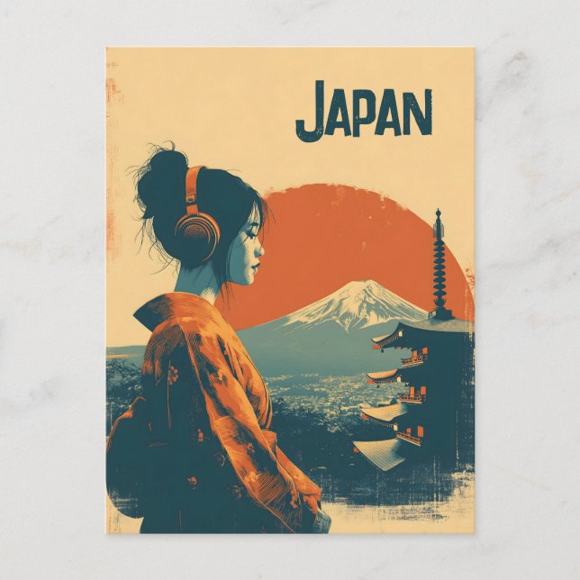 Cartão Postal Japan vintage (Frente)