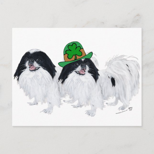 Cartão Postal Japanese Chin Dia de São Patrício (Frente)