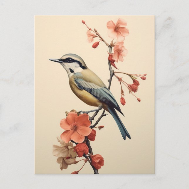 Cartão Postal Japanese Morning Bird (Frente)