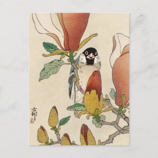 Cartão Postal Japanese painting by ohara koson,vintage,小原古邨の日本画