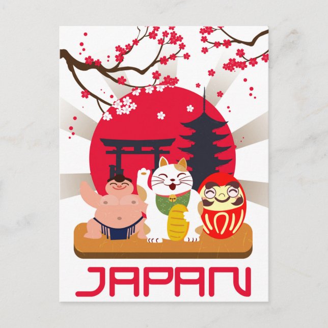 Cartão Postal Japão bonito (Frente)