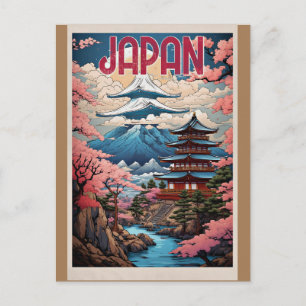 Cartão Postal Japão, Flores de Cerejeira,