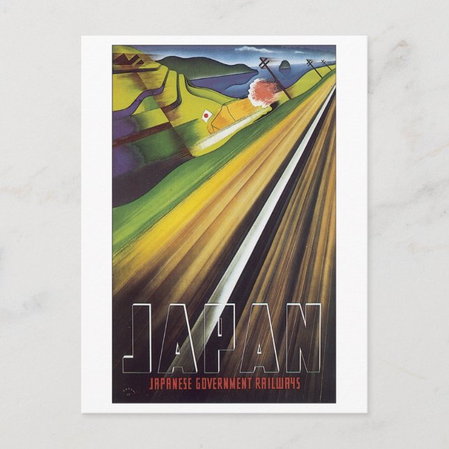Cartão Postal Japão, Govt Rail Poster 2 (Frente)