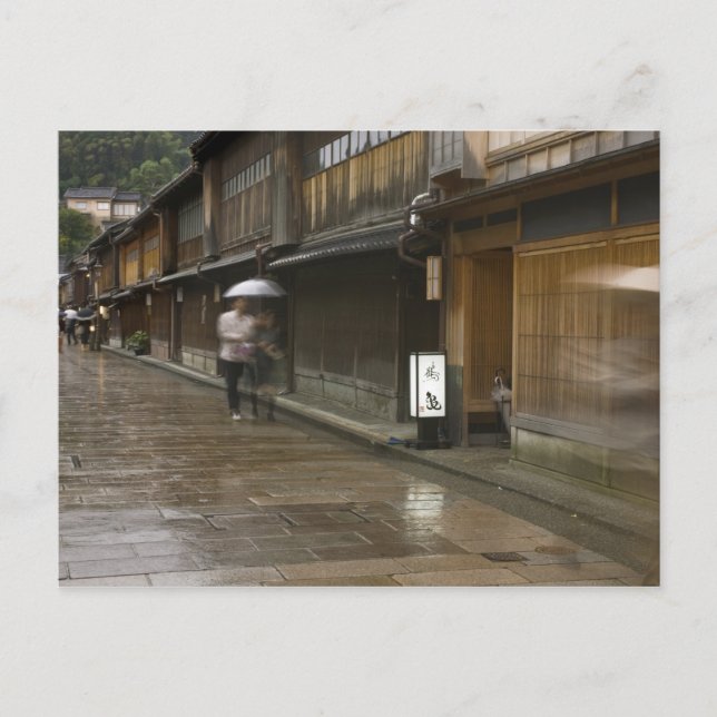 Cartão Postal Japão, Ishikawa, Kanazawa, Higashi Chaya (Frente)
