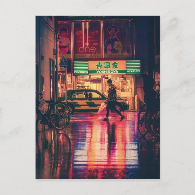 Cartão Postal Japão Osaka Night Asia Landmark Viagem Japonês (Frente)