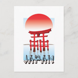 Cartão Postal Japão, Porta Torii no Sunset,
