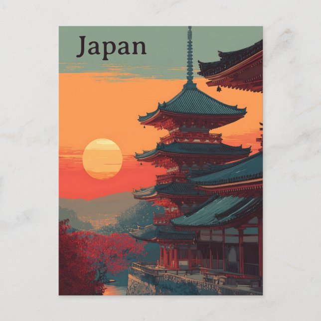 Cartão Postal Japão vintage (Frente)
