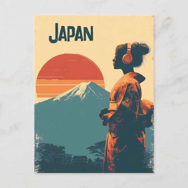 Cartão Postal Japão vintage (Frente)