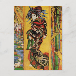 Cartão Postal Japonaiserie, Oiran (Cortesan) Van Gogh Fine Art