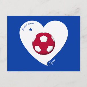 Cartão Postal Japonês National Soccer Team Japão 2014 Nippon