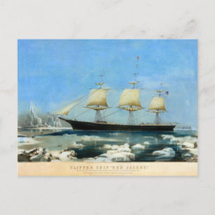 Cartão Postal Jaqueta Vermelha da nave auxiliar 1854