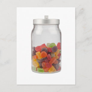 Cartão Postal Jar de doce gummy