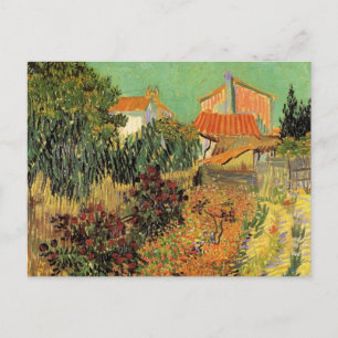 Cartão Postal Jardim atrás de uma casa por Vincent van Gogh