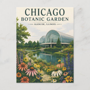 Cartão Postal Jardim Botânico de Chicago Floral Conservatório