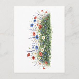 Cartão Postal jardim botânico de flores silvestres