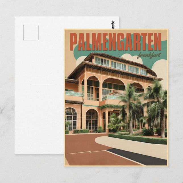 Cartão Postal jardim botânico do palmengarten, frankfurt (Frente/Verso)