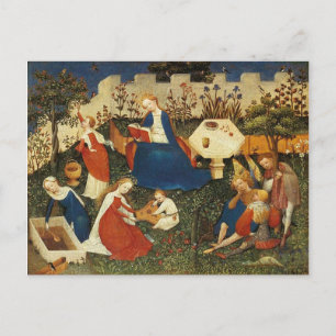 Cartão Postal Jardim da arte medieval do Éden