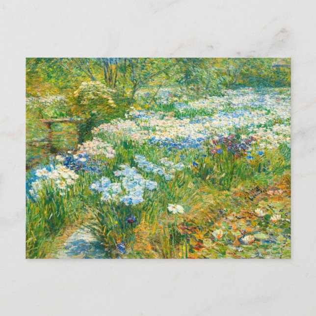 Cartão Postal Jardim d'água de Childe Hassam (Frente)