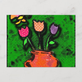 Cartão Postal jardim de borboletas