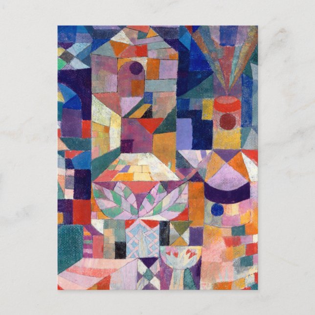 Cartão Postal Jardim de Borgonha (Castle Garden) - Paul Klee - C (Frente)