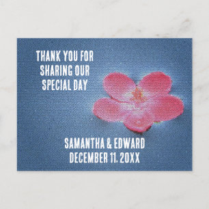 Cartão Postal Jardim de Convidados de Casamento Floral Rosa Flor