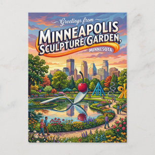 Cartão Postal Jardim de Esculturas de Minneapolis EUA