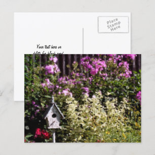 Cartão Postal Jardim de Flores Pintura Pastel Personalizada