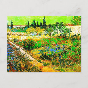 Cartão Postal Jardim de florescência com belas artes de Van Gog