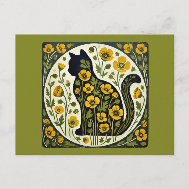 Cartão Postal Jardim de Gato Negro (Frente)