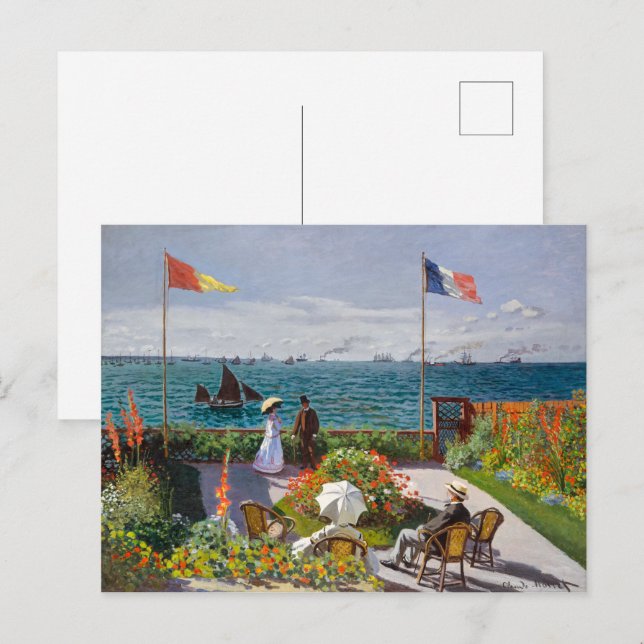 Cartão Postal Jardim de Sainte-Adresse | Claude Monet | (Frente/Verso)
