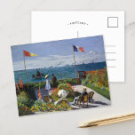 Cartão Postal Jardim de Sainte-Adresse | Claude Monet<br><div class="desc">Jardim de Sainte-Adresse,  ou Jardin à Sainte-Adresse (1867) pelo impressionista francês Claude Monet. A pintura retrata uma cena ensolarada de lazer contemporâneo na estância de verão de Monet,  em Sainte-Adresse. Use as ferramentas de design para adicionar texto personalizado ou personalizar a imagem.</div>