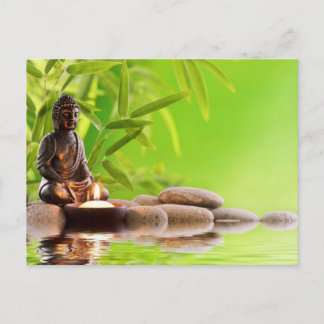 Cartão Postal jardim de serenidade do buddha zen