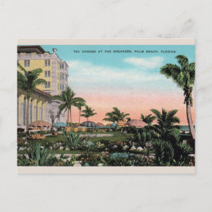 Cartão Postal Jardim de Tea Vintage em Breakers Palm Beach Cartã