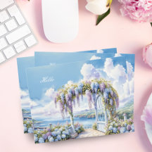 Jardim de Wisteria Watercolor AI Trabalho de arte