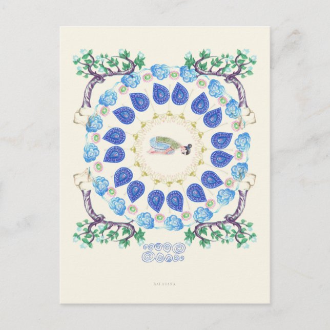 Cartão Postal Jardim de yoga II (Frente)