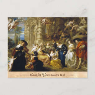 Cartão Postal Jardim do Amor obra-prima Peter Paul Rubens